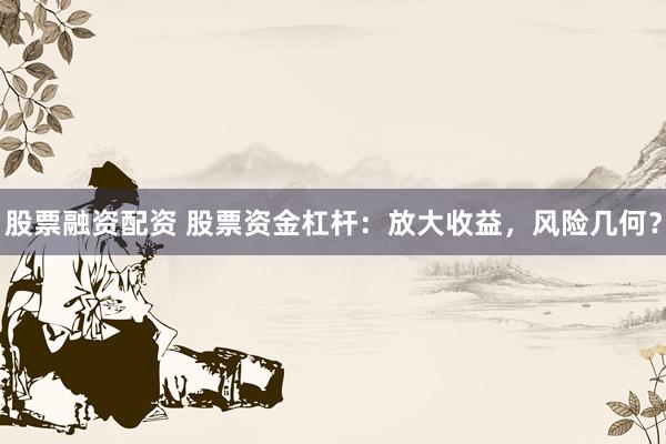 股票融资配资 股票资金杠杆：放大收益，风险几何？