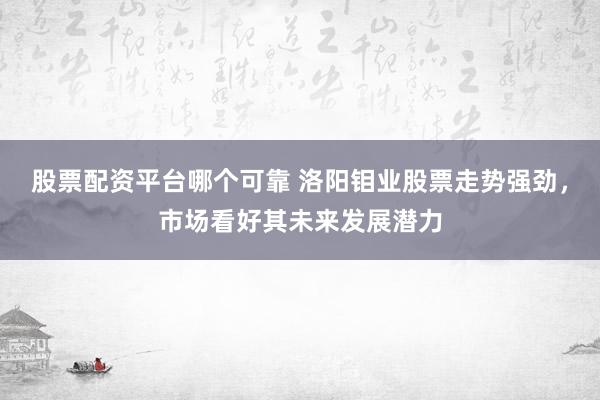 股票配资平台哪个可靠 洛阳钼业股票走势强劲，市场看好其未来发展潜力