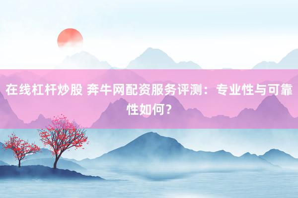 在线杠杆炒股 奔牛网配资服务评测：专业性与可靠性如何？