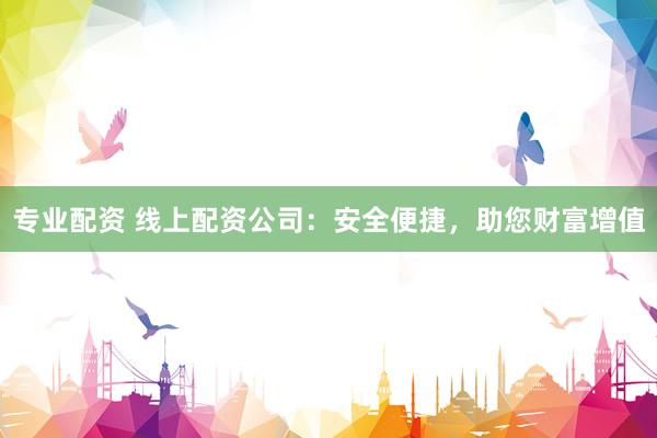 专业配资 线上配资公司：安全便捷，助您财富增值