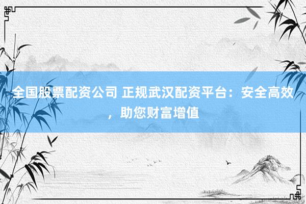 全国股票配资公司 正规武汉配资平台：安全高效，助您财富增值